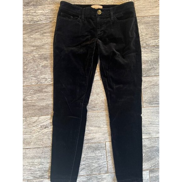 Banana Republic Velour Pants Skinny Ankle Pant Goth 26 Velvet NWOT Holiday Black - Picture 2 of 9